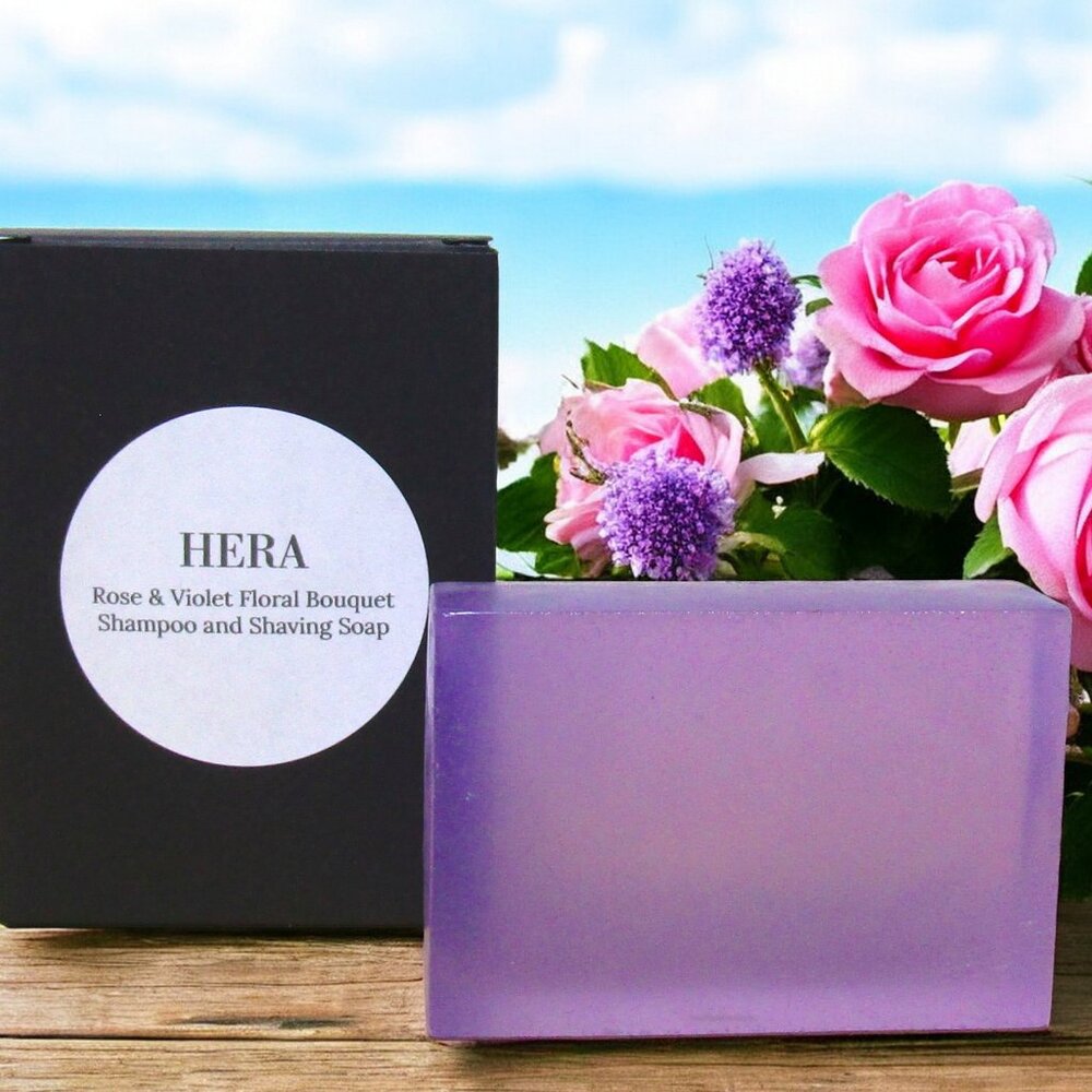 NEW Shampoo Bar. Rose & Violet Flowers scent.